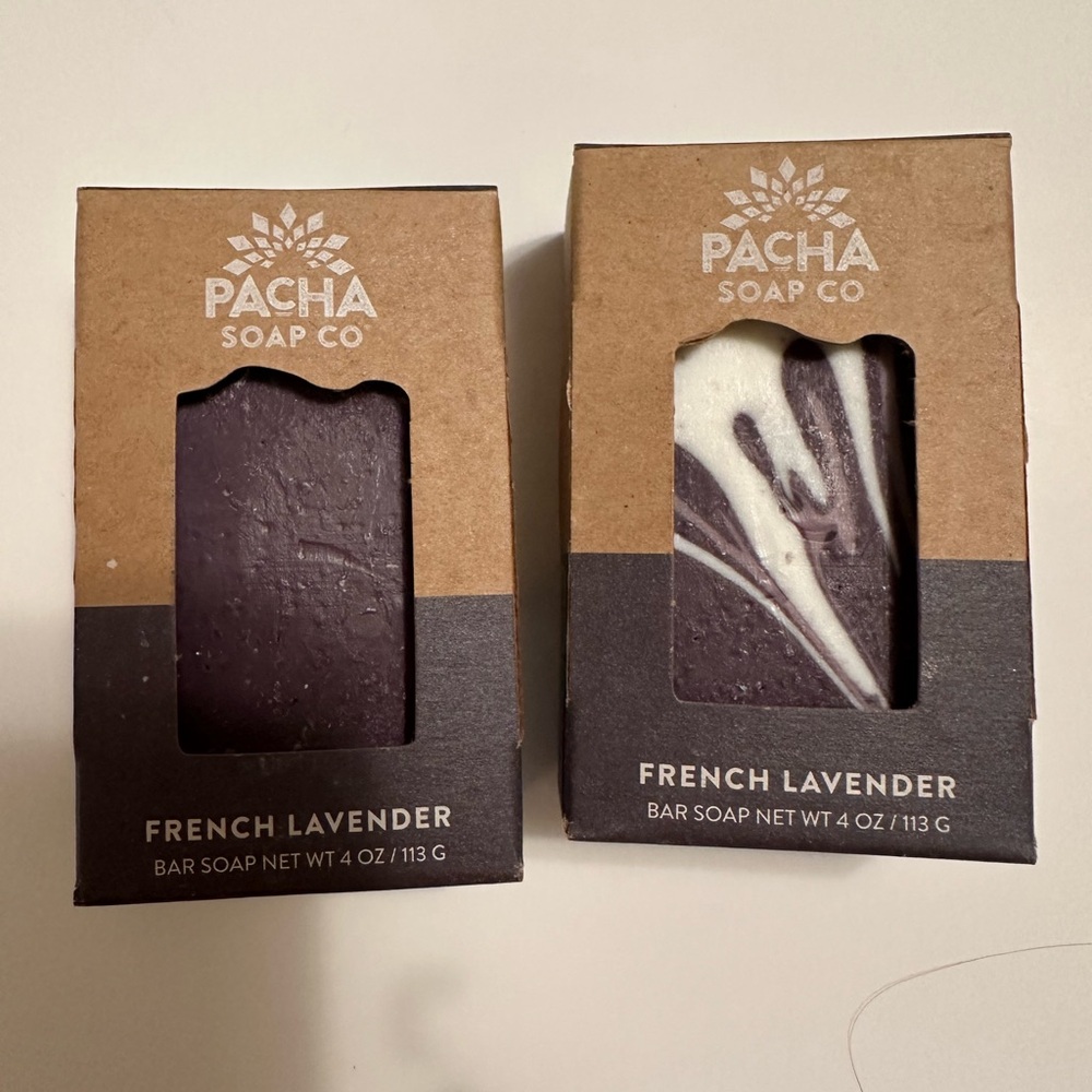2 French Lavender pacha soap co bar soap